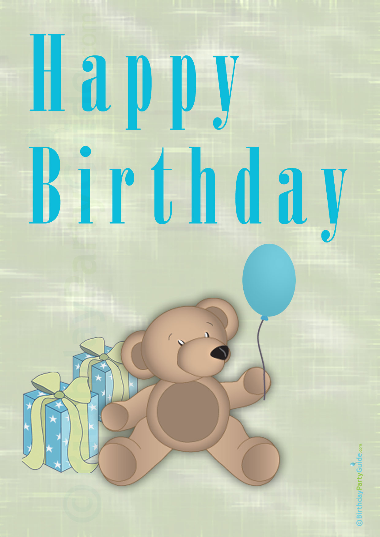 Happy Birthday Card Bear