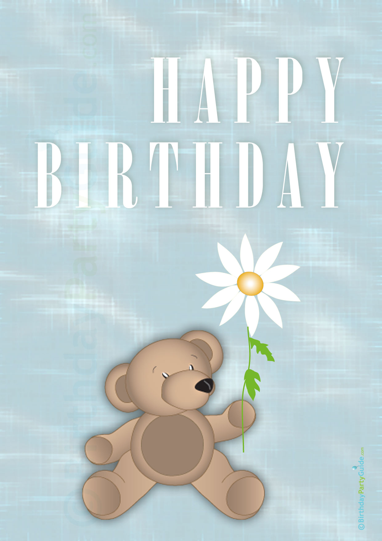 Birthday Card Teddy Bear