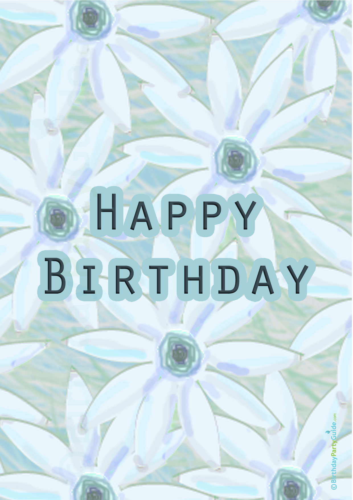 Happy Birthday Card Flowers