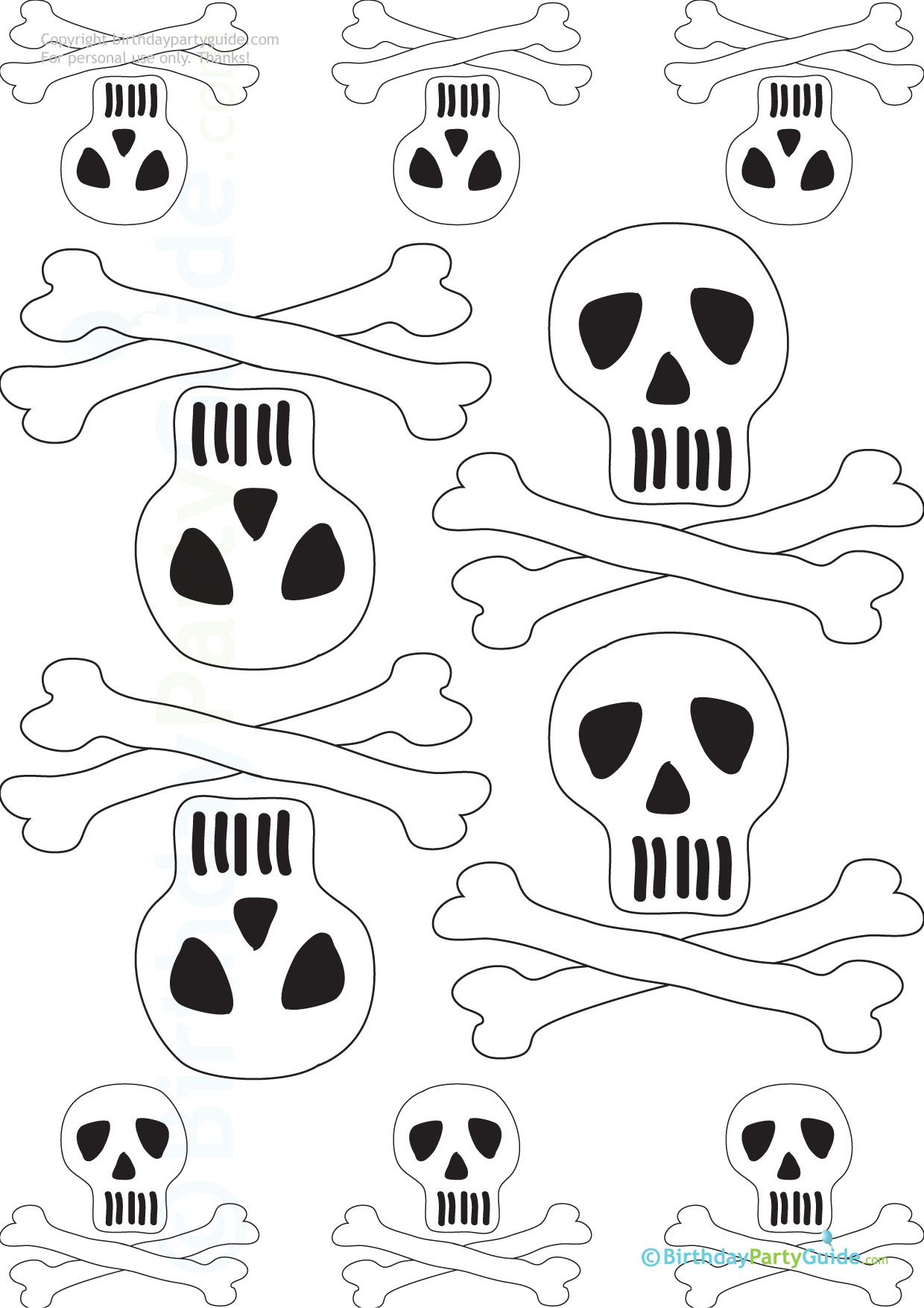 Printable Death’s head Template